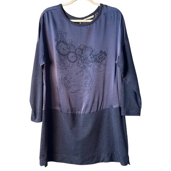 Soft Surroundings Dresses & Skirts - Soft‎ Surroundings Floral Ombre Tunic Dress Size M | Long Sleeve Lounge Top